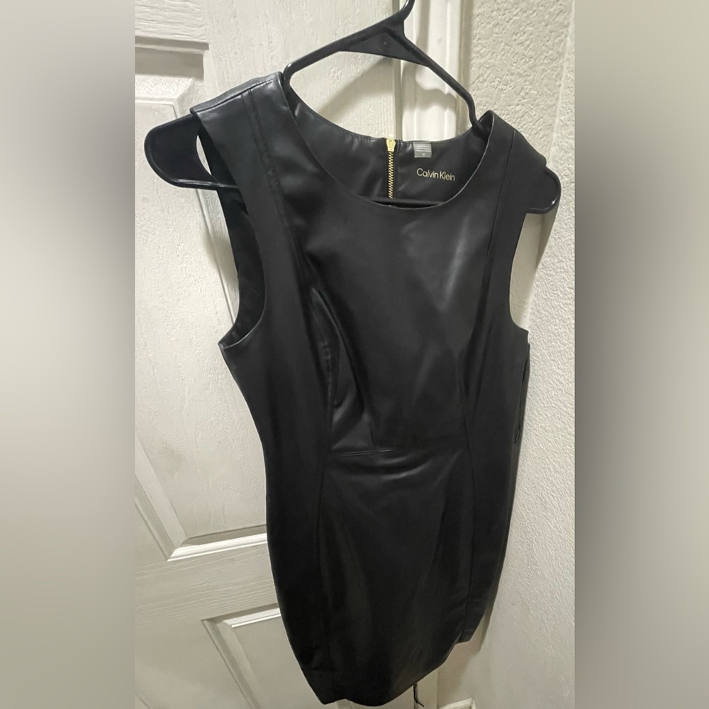 Women’s Calvin Klein faux leather dress size 10